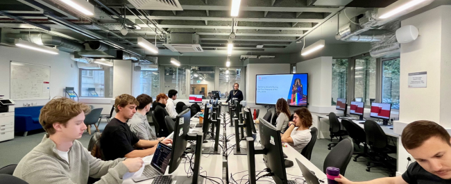 Students conducting a study into gambling advertising in football matches